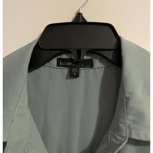 Bebop Womens Small Green Elastic Waist Pant Style Sleeveless Jumpsuit! A1388 - Picture 4 of 9